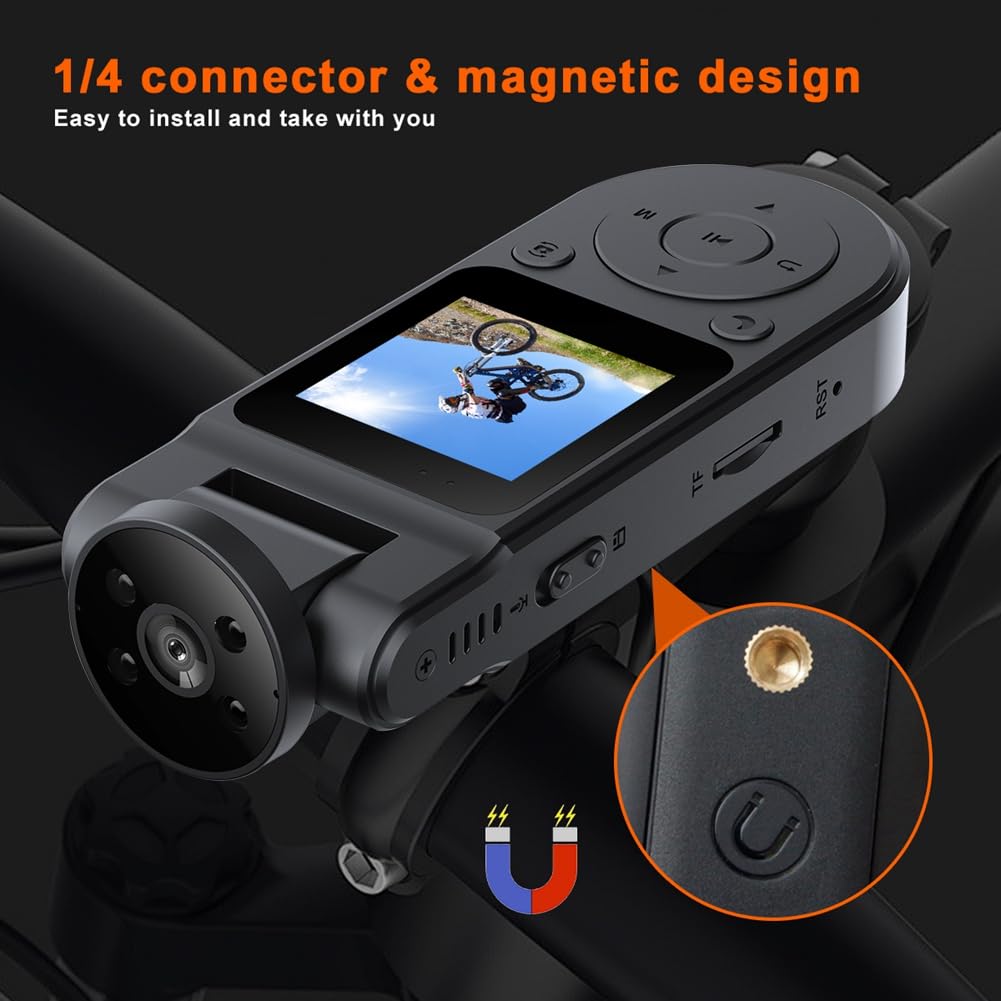 Mini Caméra HD 1080P Bodycam 180° Réglable Sports DV Caméra Extérieure Enregistreur des Forces de L'Ordre Caméra de Vision Nocturne