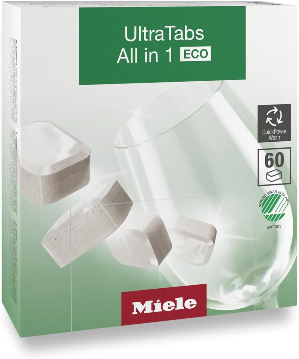 Miele UltraTabs All-in-One Dishwasher Detergent Tabs ECO, Compatible with All Dishwashers, 60 Tabs, 2 Pack Miele UltraTabs All-in-One Dishwasher Detergent Tabs ECO, Compatible with All Dishwashers, 60 Tabs, 2 Pack