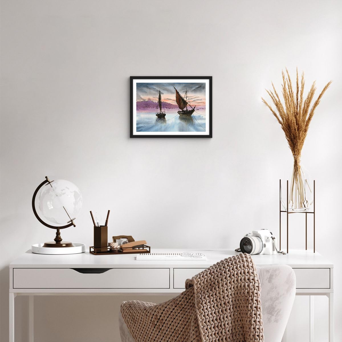 ARTTOR Poster Cadre Noir 40x30 cm Affiche Maritime Paysages - 5939 - P2B