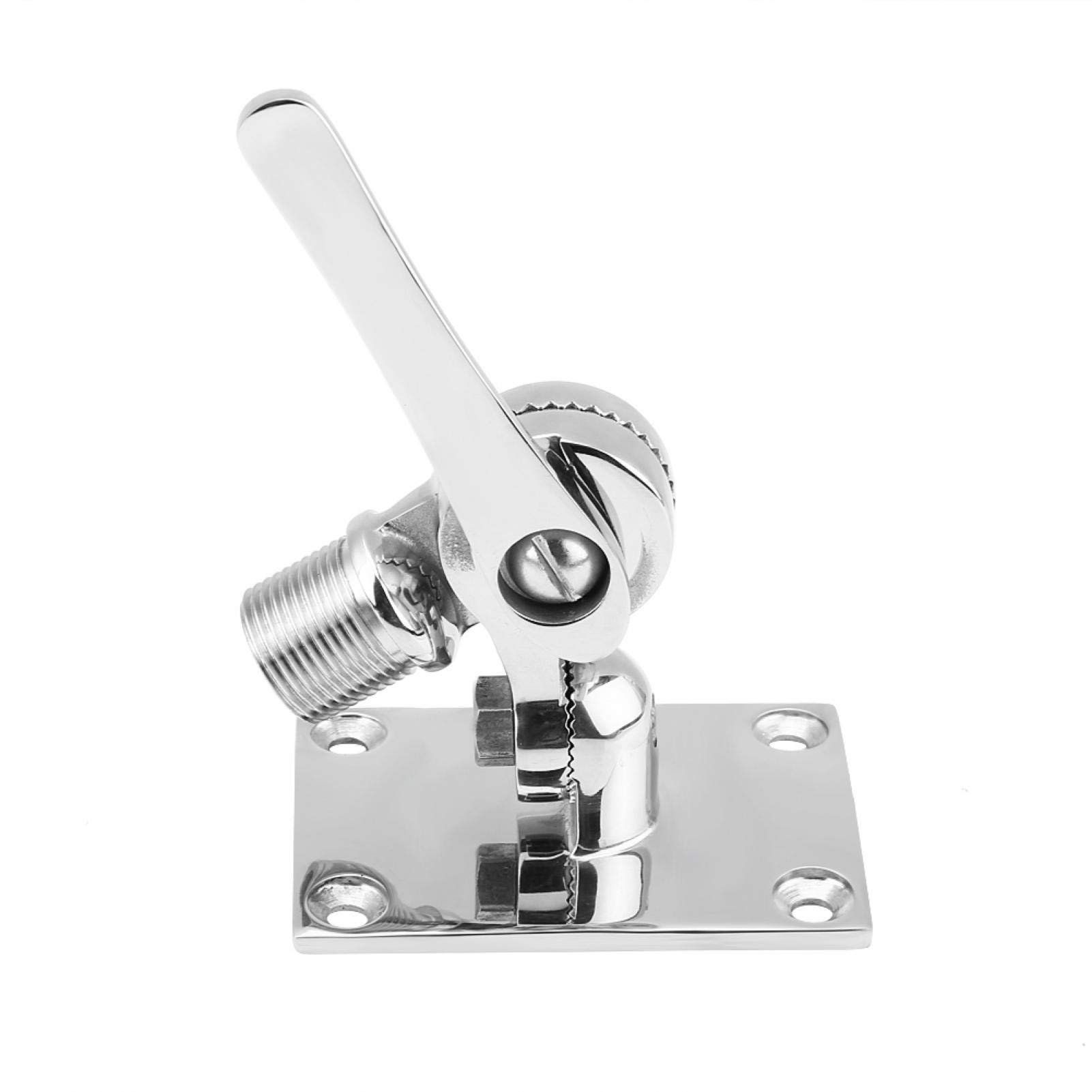 Yctze Support d'antenne réglable – Support d'antenne marine VHF, support à cliquet, acier inoxydable 316, double