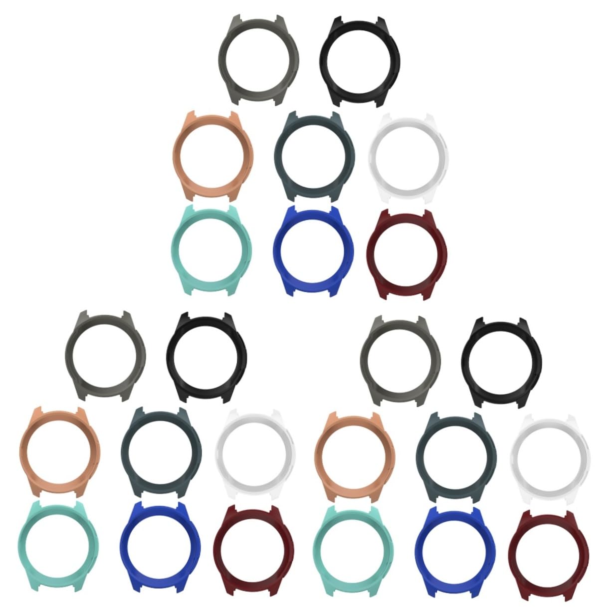 Hemobllo 24pièces Coques De Transparentes pour Montre Couverture Complète De Qualité Alimentaire pour Frontier Totale Rayures Et Chocs Couleurs Élégantes
