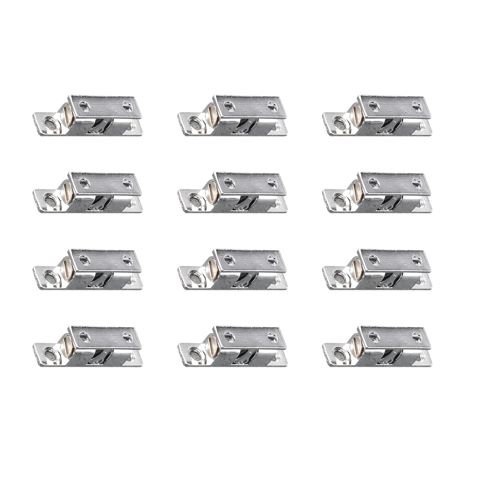 Kalttoy Multicolor 12Pcs Double Balls Tension Roller Catch Latches Furniture Door Balls Latches Adjustable Tension Closet Hardware Fitting Zincs Alloy Closet
