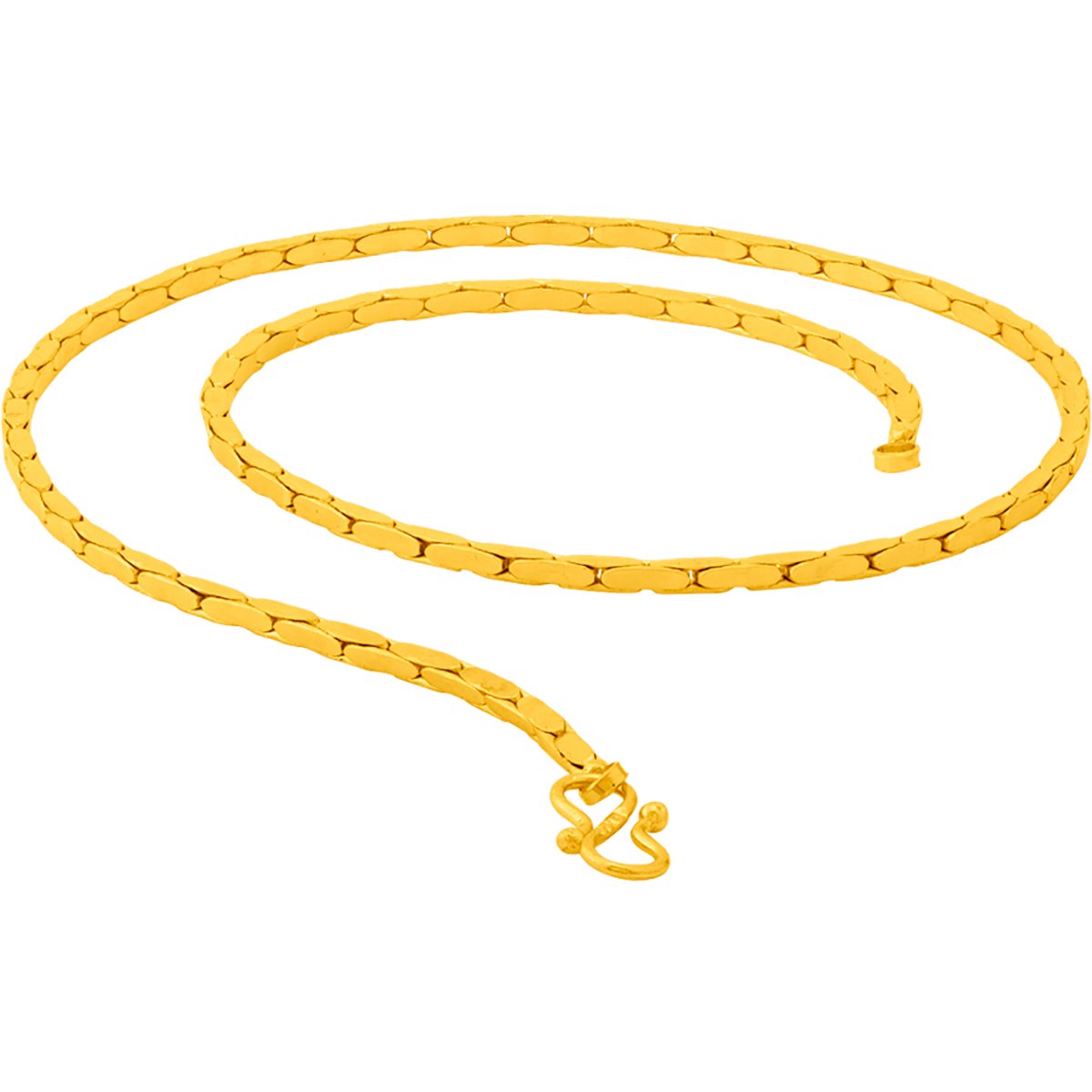 Fashion Frill Gold Plated Chain Necklace For Men Boys Women Girls Jewelry Elegant Thin Double Coated Design Jewellery (B09FLMLZZR) Amazon Price History, Amazon Price Tracker
