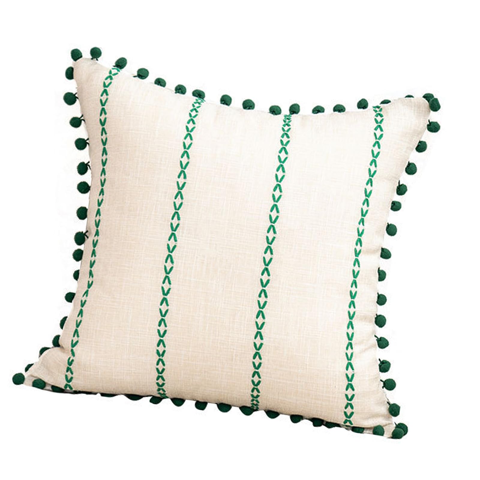 Jazuaiao 45x45cm Water Resistant Pillow Case Polyester Fabric Pillowcase Neutral Home Decoration for Sofa Bed Cushion Covers Decorative Tassels Throw Pillow