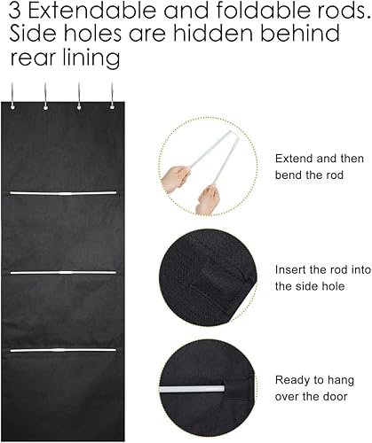 Miniatura 8 de MAXITHAN Organizador de superhéroes, organizador de zapatos colgante sobre la puerta, rojo (65 x 23 pulgadas), organizador de juguetes