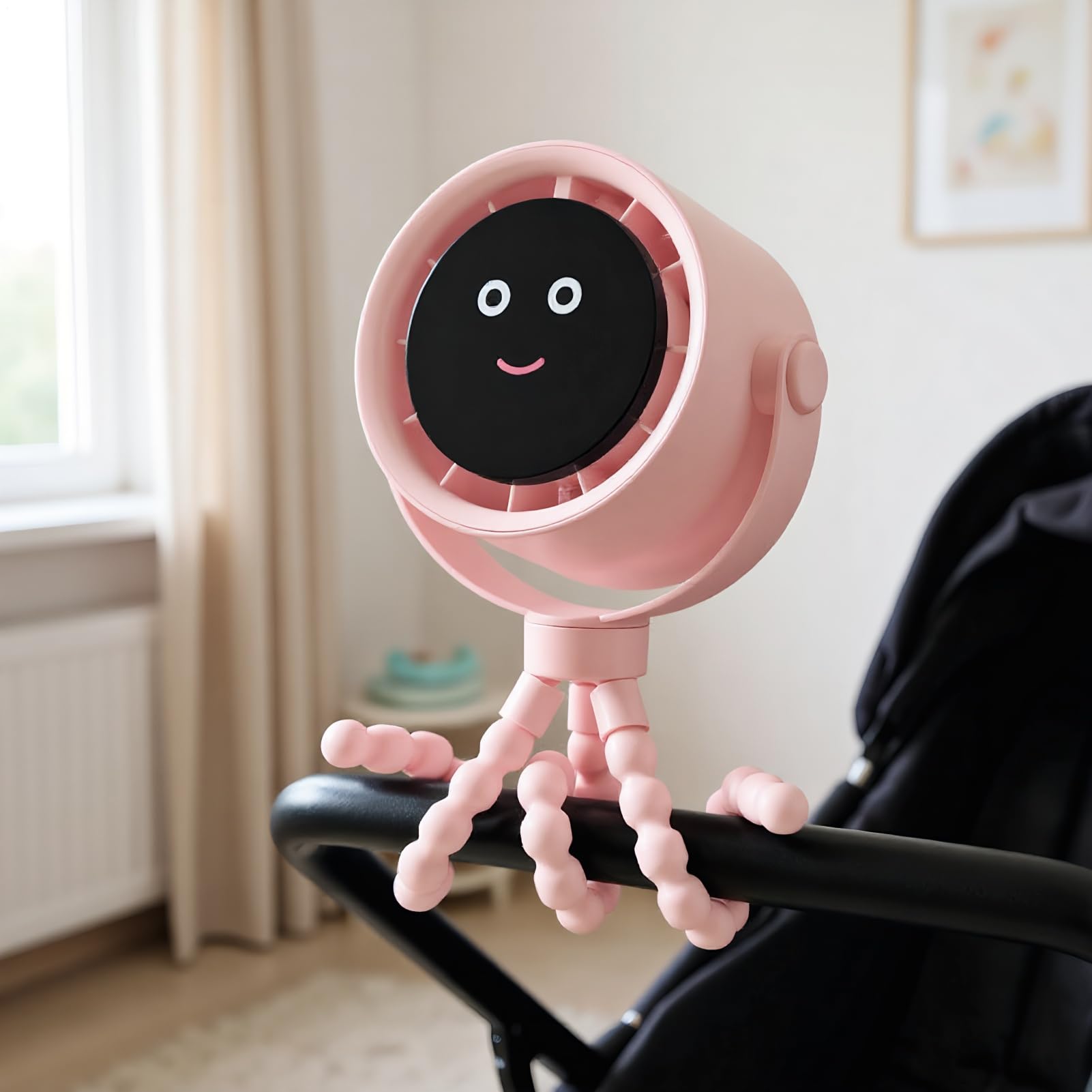 Ventilatore Clip Per Passeggino Ventilatore Personale Portatile Con Clip | Raffreddatore D'aria 5 Velocità Ricaricabile Girevole 360° Per Viaggio Estivo All'aperto Campeggio