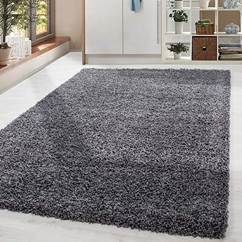 Home by Home Tapis doux et épais style shaggy moderne Uni Plusieurs formes et tailles disponibles,...