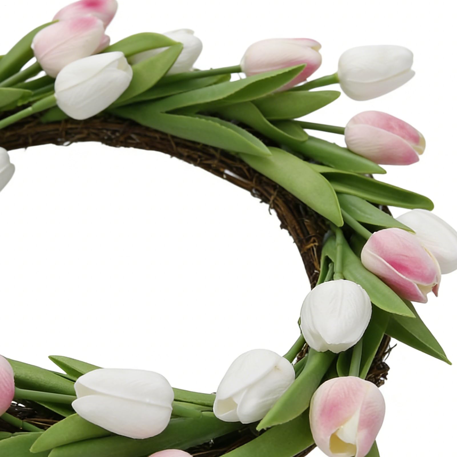 Ghirlanda primaverile – decorazione da parete rustica verde | ghirlande primaverili per la porta di casa | per casa colonica, appartamento, ristorante, interni ed esterni, giardino, cortile, festa di