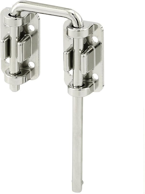 U 9847 Patio Sliding Door Loop Lock – Increase Home Security, Install Additional Child-Safe Security, 2-1/8 In. Hardened Steel Bar with Diecast Base, Chrome Plated (Single Pack)