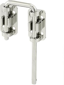 Prime-Line U 9847 Patio Sliding Door Loop Lock Increase Home Security, Install Additional Child-Safe Security, 2-1/8 In. Hardened Steel Bar with Diecast Base, Chrome Plated Single Pack