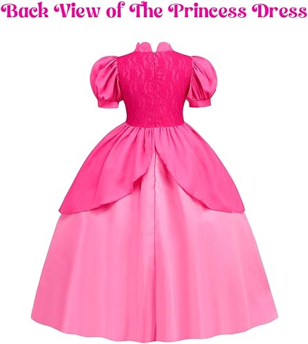 Miniatura 3 de LOYO Disfraz de princesa para niñas pequeñas, vestidos de princesa para niñas de 3 a 8 años con corona para cosplay de Halloween