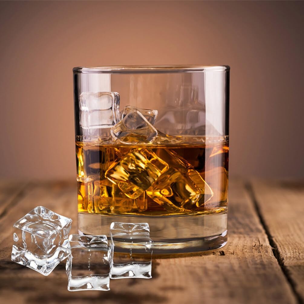 Garneck 50pcs Simulated Ice Crystal Decor Photo Props Vase Decor Crystal Ice Cube Decor Mini Coffee Cups Fake Ice Cubes Props Acrylic Transparent Acrylic Fake Ice Cubes Artificial Fake Ice