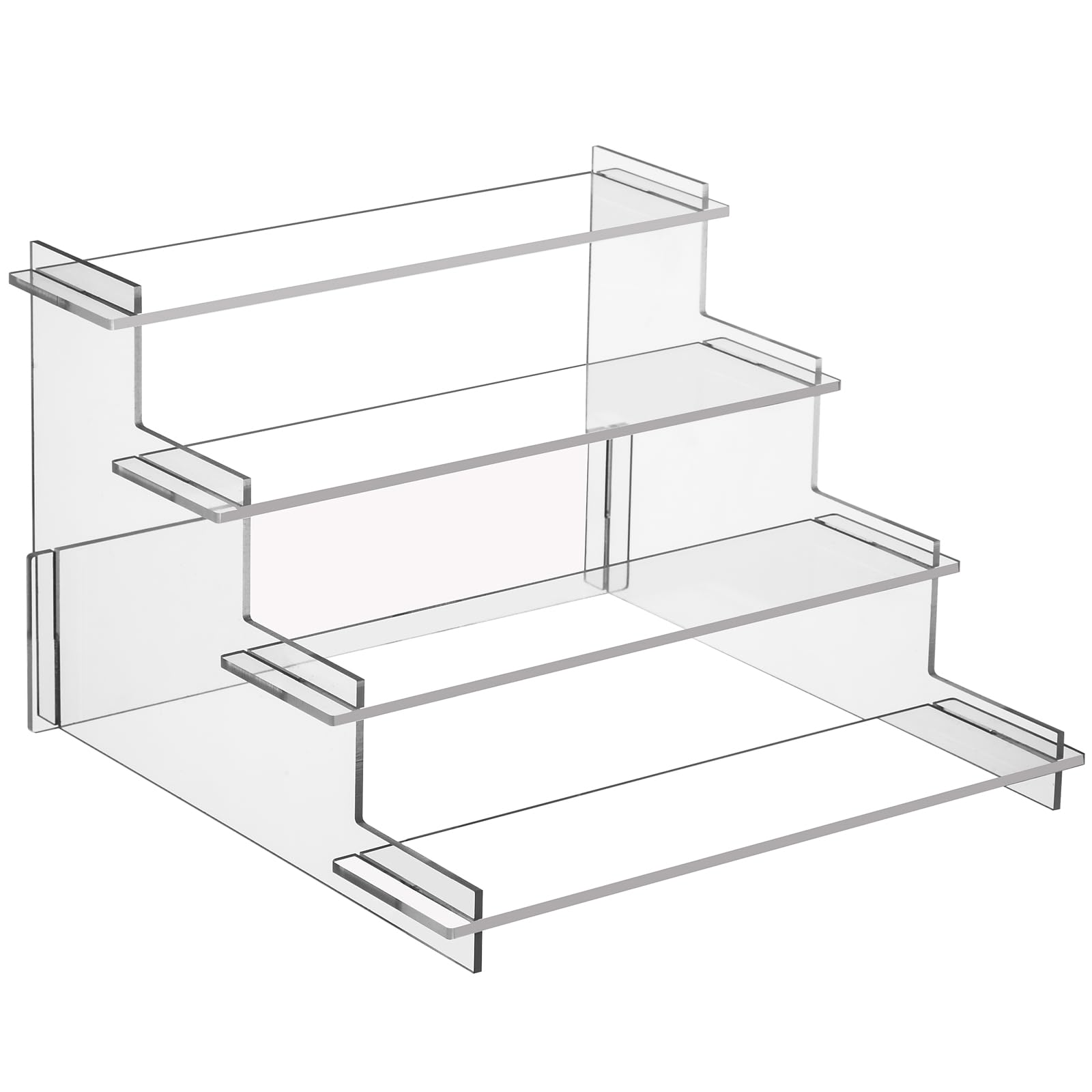 4 Tier Acrylic Display Risers, Perfume Organizer Stand, Cupcake Stand Holder, Clear Shelf…