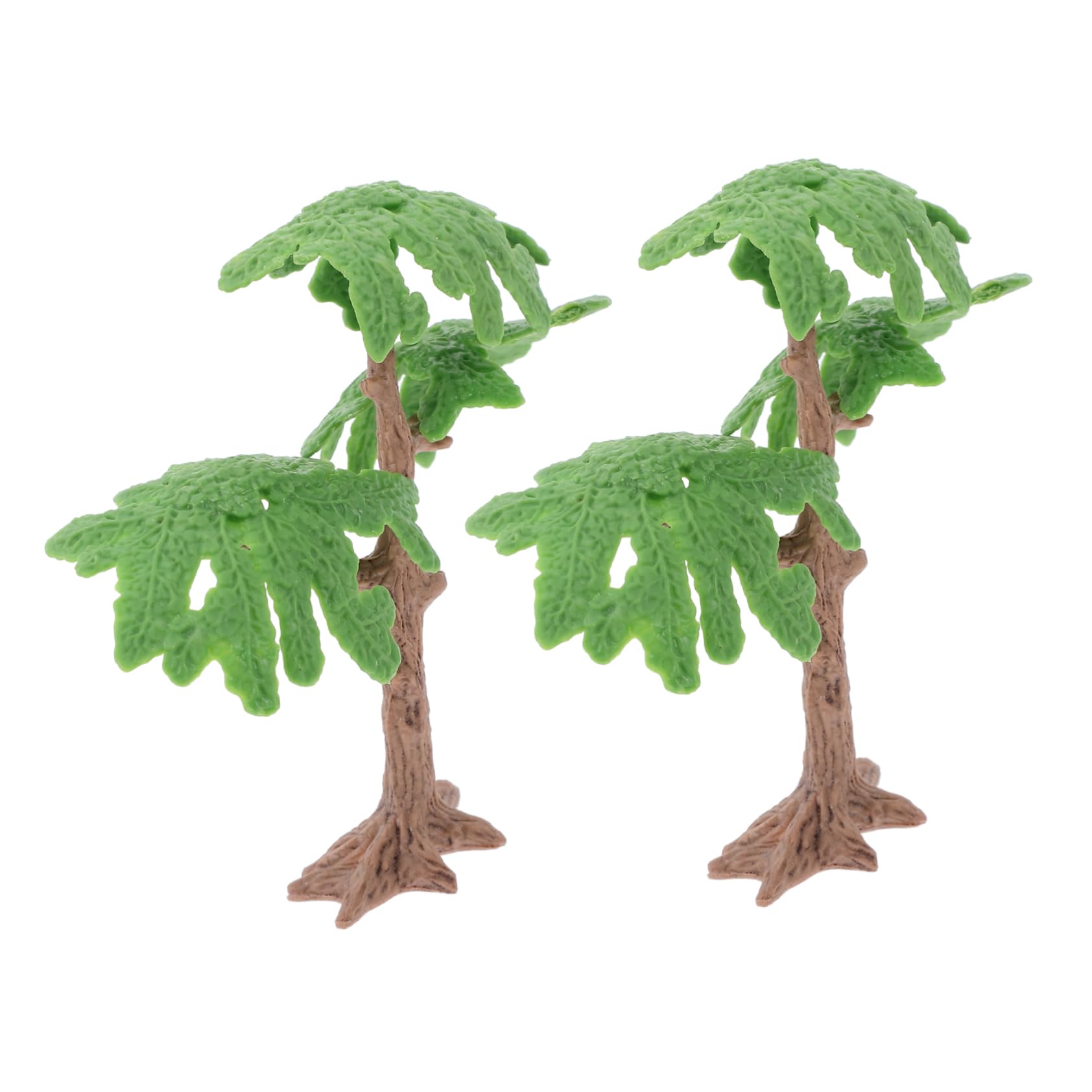 VILLCASE Arbre Miniature Ginkgo Réaliste en Plastique Vert 2 Pièces