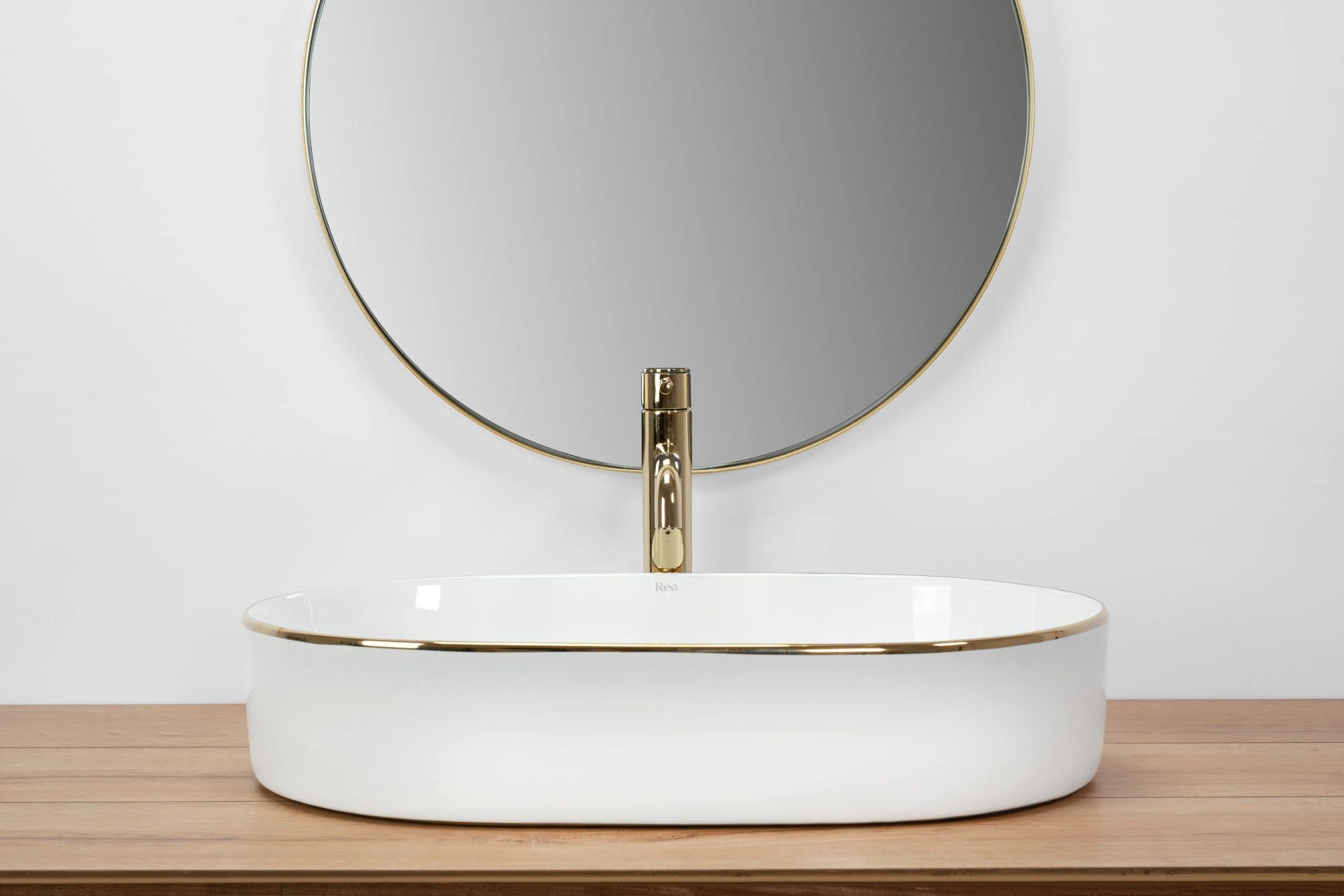 Lavabo Da Appoggio Nadia 60 | Ceramica Effetto Pietra | 60x38x13 Cm | Moderno Per Bagno - Foto 14