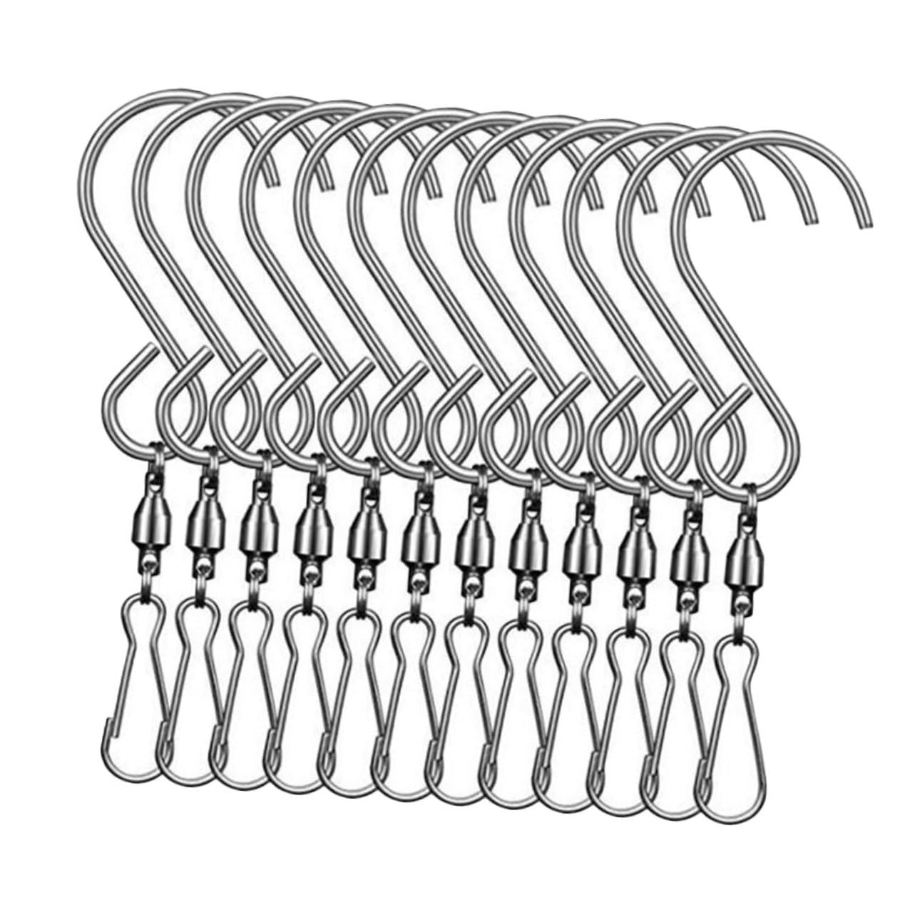 TOYANDONA 4 Sätze Drehbare Haken Schwenkbare Clips Für Pflanzenaufhängung Windspiele Und Gartenornamente Robuste Und Aufhängelösungen Für Innen Und Außenbereich 12 Stück * 4