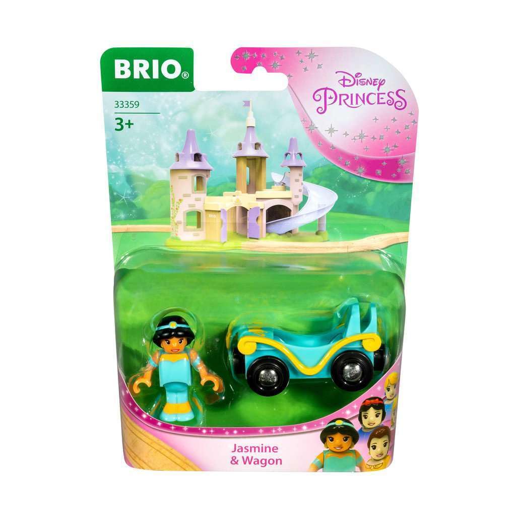 BRIO World Disney Princess Jasmine and Train Carriage for Kids Age 3 Years Up - Wooden Railway Add On Accessories