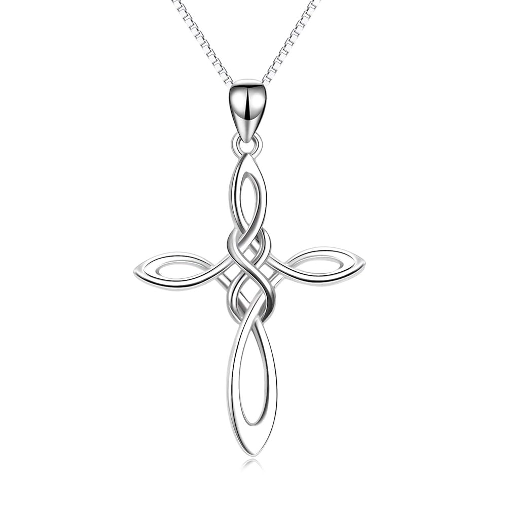 ★SENTIMENTS★ NO.541 [925 SILVER] KNOT CROSS NECKLACE Amazon.com: Celtic Knot Cross Necklace Sterling Silver