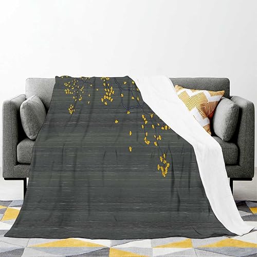 Miniatura 2 de Mantas estéticas de estilo chino, flores de cerezo, flor de ciruelo, arte Cobijas para El Frio, decoración de fiesta, 40 x 60 pulgadas