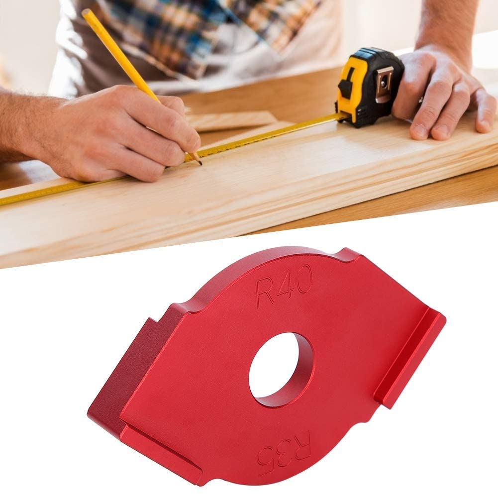 Aluminium Radius Jig Router Sjablonen, Ronde Hoek R Hoek Boog Sjabloon Halve Filet Snelle Locator, Houtbewerking Positionering Tool