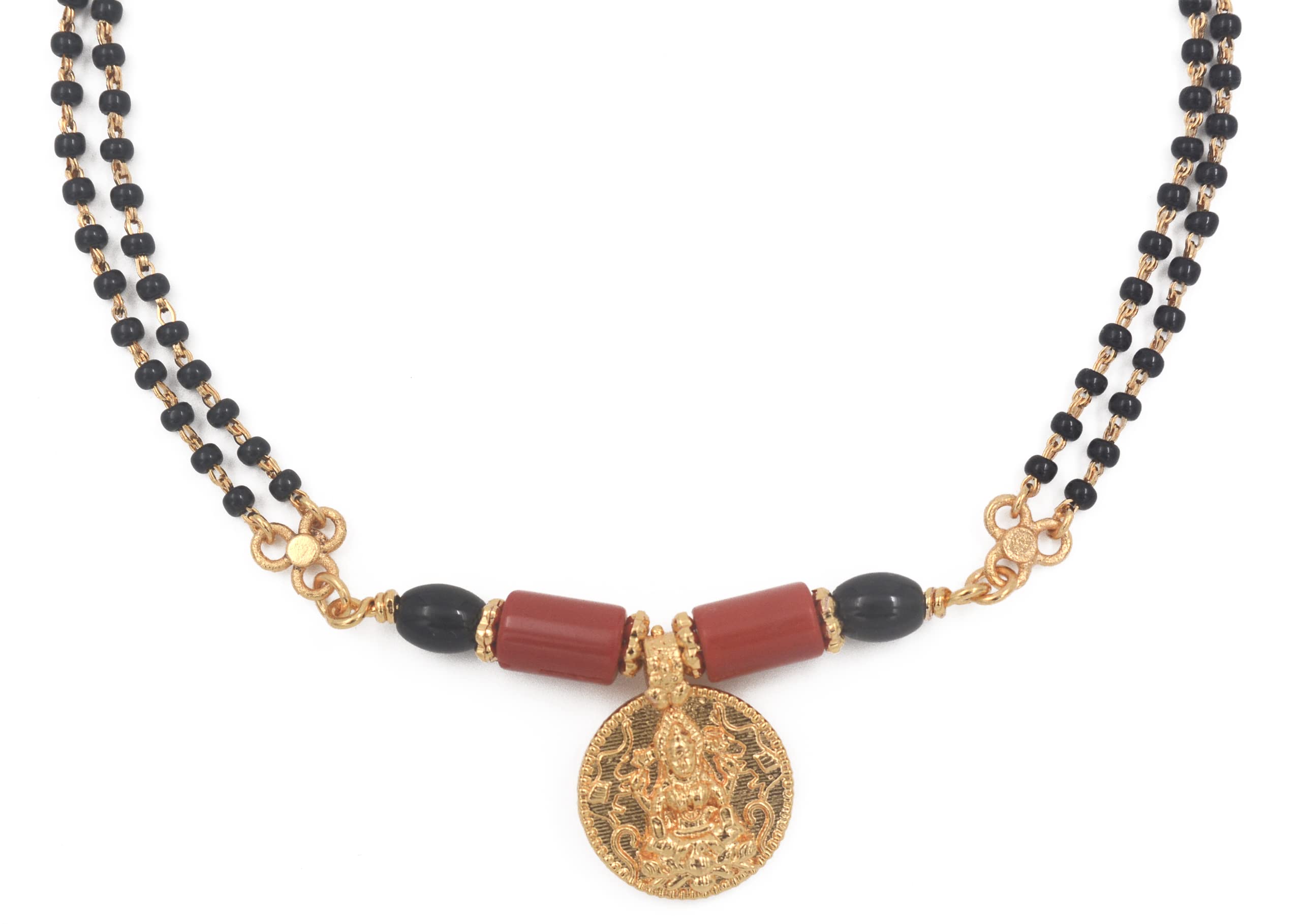 Radhas Creations Golden black beads Mangalsutra Length 18.00 inches for Women No.1084 (B0BQDRP19D) Amazon Price History, Amazon Price Tracker