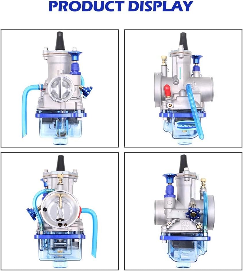 Universal Motorcycle Racing Carburetor PWK 24MM,Fit for 2T 4T Engine Scooter Motorcycle ATV Quad Pit Bike 70cc-100cc PWK Carburetor (Blue,24MM)
