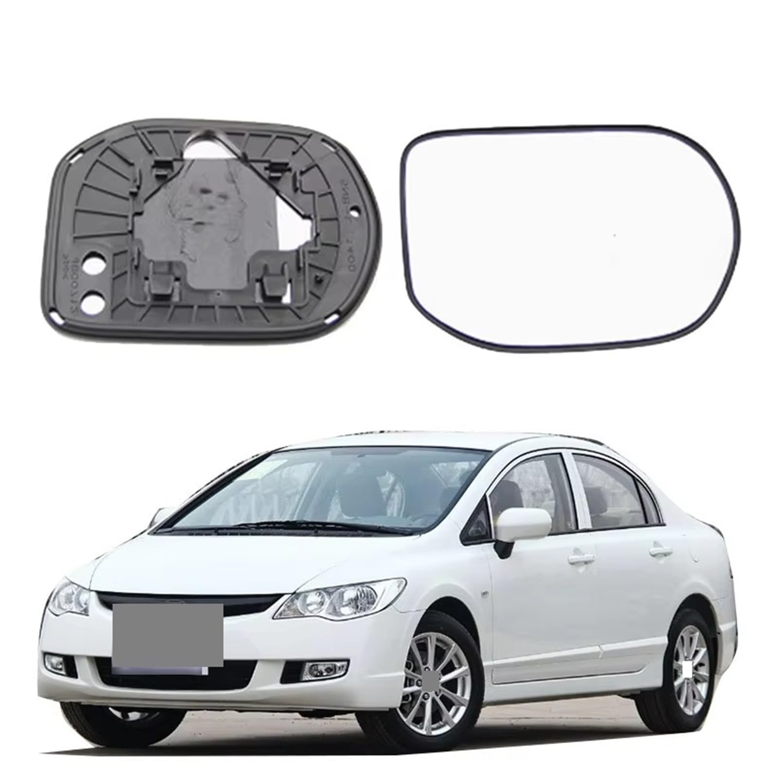 Vetro Specchietto Laterale Compatibile Con Per Civic 2006-2011 Auto Specchietto Retrovisore Esterno Lente Specchietto Laterale In Vetro Senza Riscaldamento 76253-SNB-N01