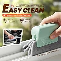 Vista 2 de Limpiador mágico de rieles de ventana, juego de herramientas de cepillo de limpieza de ranura de ventana, juego de herramientas de limpieza