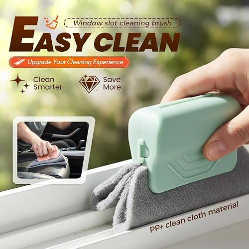Miniatura 2 de Limpiador mágico de rieles de ventana, juego de herramientas de cepillo de limpieza de ranura de ventana, juego de herramientas de limpieza de