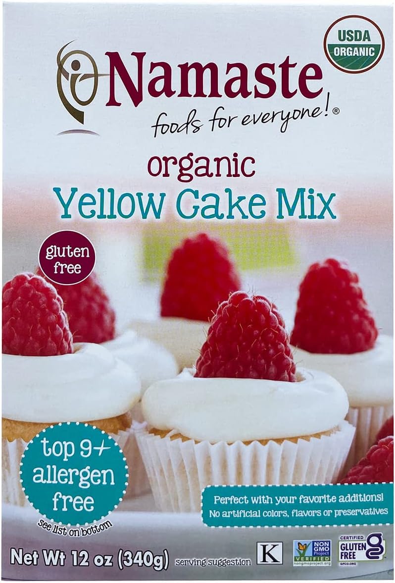 Namaste Foods Organic Gluten Free Yellow Cake Mix, 12 Ounce โ Allergen Free