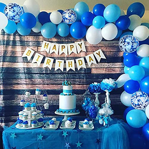 Ballonnen, 62 stuks, blauw, met confettiballonnen, 30 cm, decoratieve heliumballonnen voor kinderverjaardagen… - Image 5