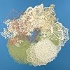 PRETTYLIFE Scrapbooking Decorative Lace Paper, 30pcs Vintage Art Cutout Floral Butterfly Round Lace Decoupage for Scrapbooking Junk Bullet Journal Planners Album Crafts DIY #1