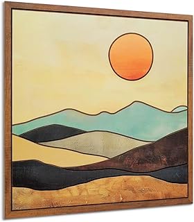 Putuo Decor Boho Wooden Wall Decor, Mountain Sun Moon Western Decor Nature Wilderness Wall Art, Rustic Cabin Decor Adventure Farmhouse Wall Decor for Living Room Bedroom (Sun)