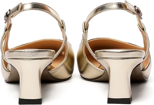 Miniatura 6 de Zamikoo Zapatos de tacón bajo para mujer con correa ajustable, tacones cuadrados de gatito, cómodas sandalias de tacón bajo de 2 pulgadas, zapatos