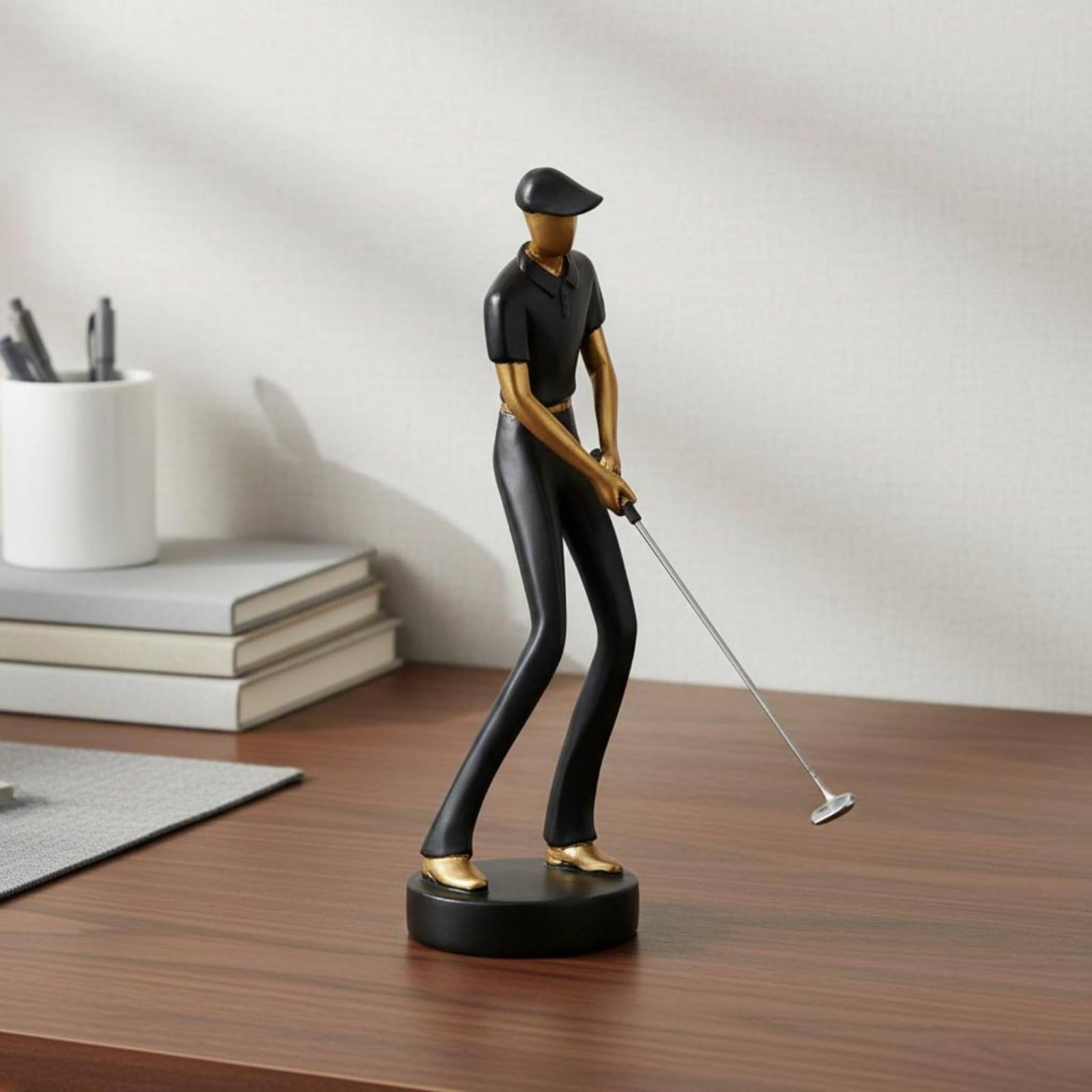 3 Piezas Adorno de Golf Moderno Nordico Estatua de Golfista Personalizado Figura Golfista para Oficina, Color to 3, Estilo A