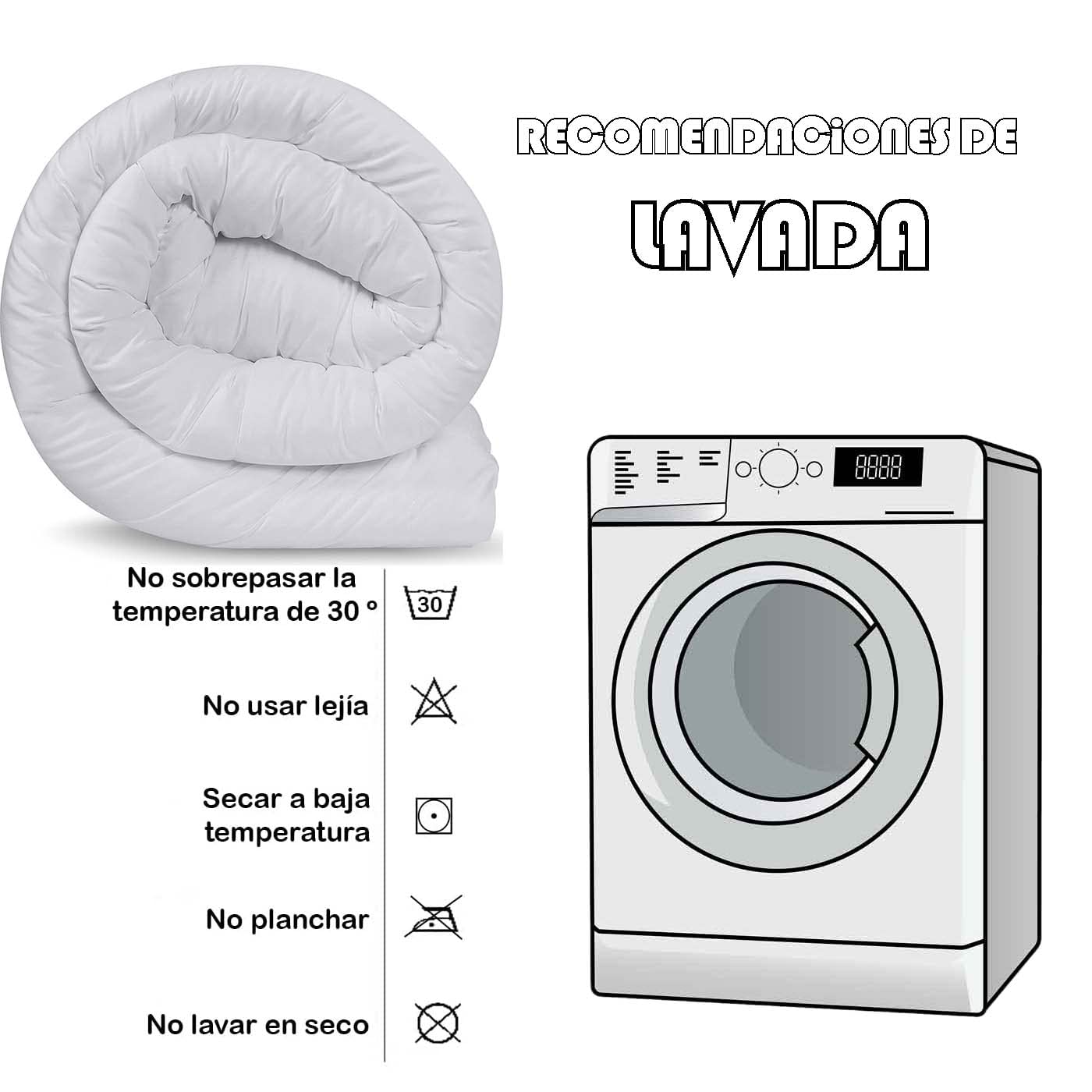 various Relleno Nórdico para Invierno y Otoño, Edredón Cama Nórdico 260 x 240 cm, de Fibra Hueca, 400 gr/m² Transpirable,Suave y antiácaros, Reversible y Moderno 100% Poliéster（Cama180-260x240cm）