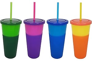 24oz Instant Color Changing Tumblers with Screw-On Lids