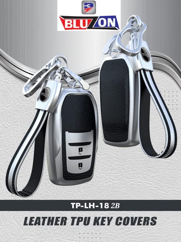 BLUZON TPU Leather Car Key Cover for Toyota Fortuner Innova Crysta