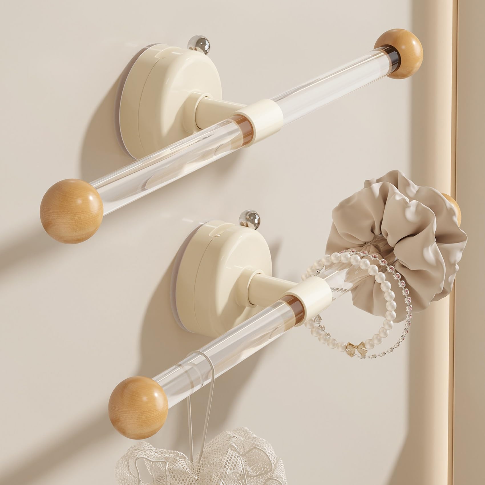 Porte-serviettes à ventouse sans outil pour suspendre vos draps de bain sans percer le carrelage