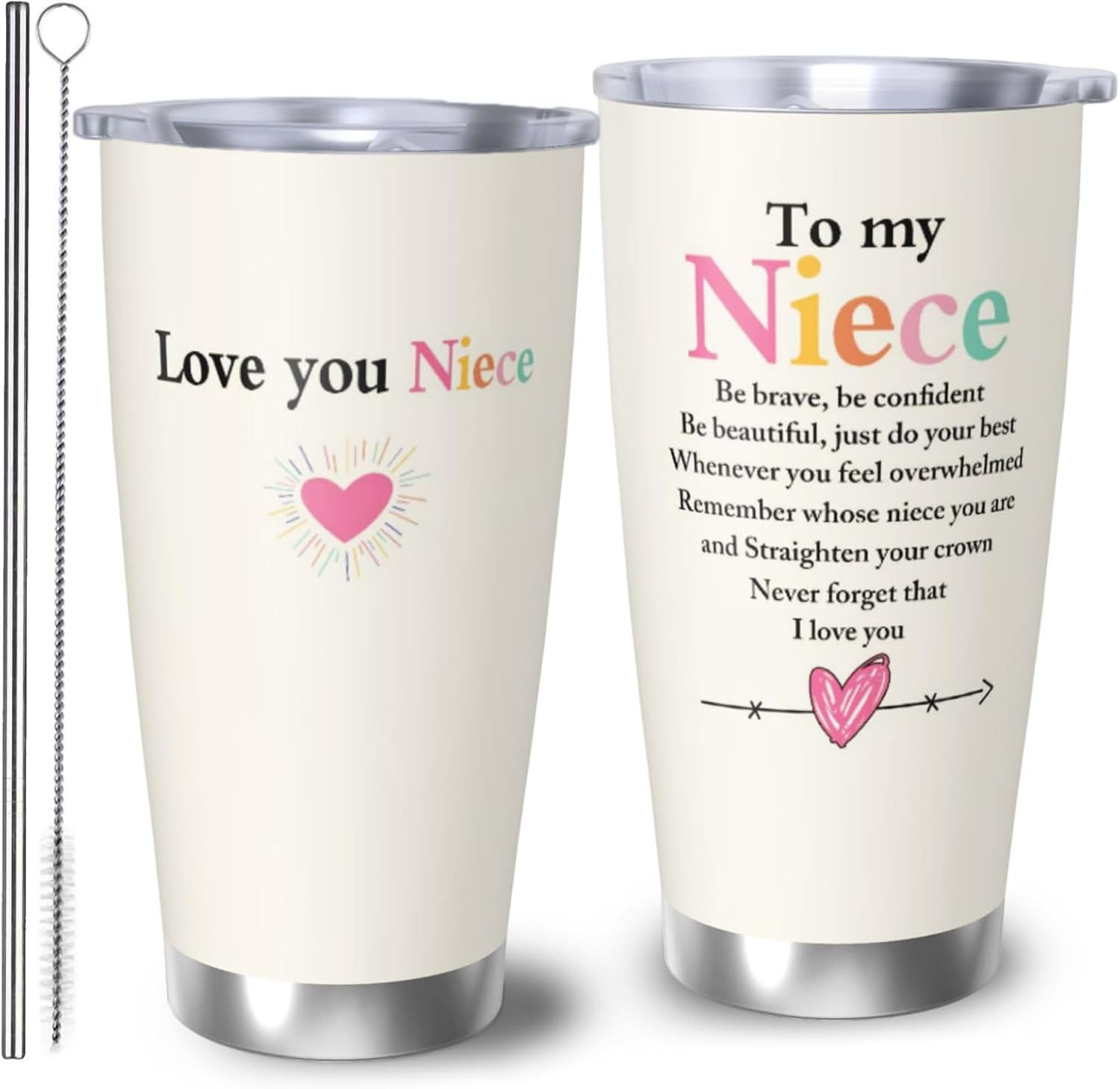 Best Niece Gifts for Women, 20 Oz Insulated Nieces Travel Tumbler, Nieces Birthday Gifts, Travel Mug Gift for Niece Female
