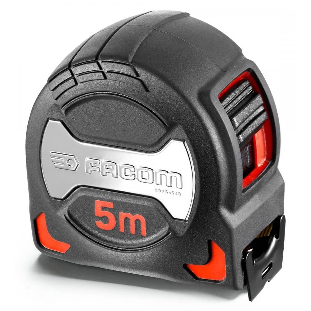 FACOM - 5 M X 28 mm Measuring Tape - Premium Measure - Mylar High Durability Mylar Coated Tape - 897A.528Pb
