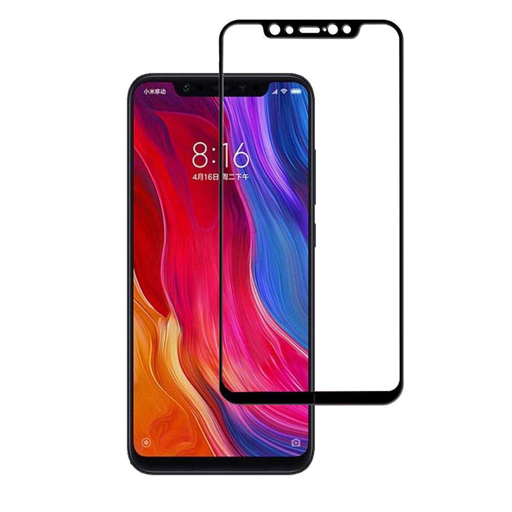 GAPlusXiaoMi Mi8 6.21" Screen Protector, Tempered Glass Film [Full-Coverage][Case Friendly] Screen Protector for XiaoMi Mi8