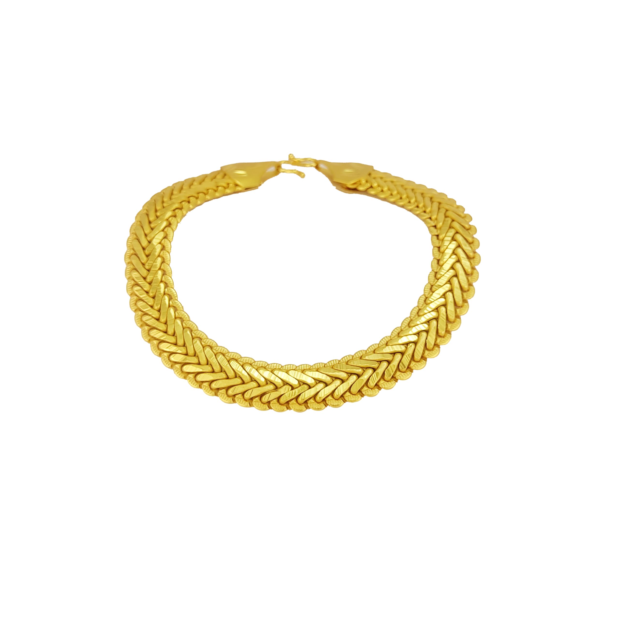 Jecy JEWELS 24 K Mens Bracelet 1 Gram Gold Micro Plated Light weight 8336_BR (B0D3HXZLX1) Amazon Price History, Amazon Price Tracker