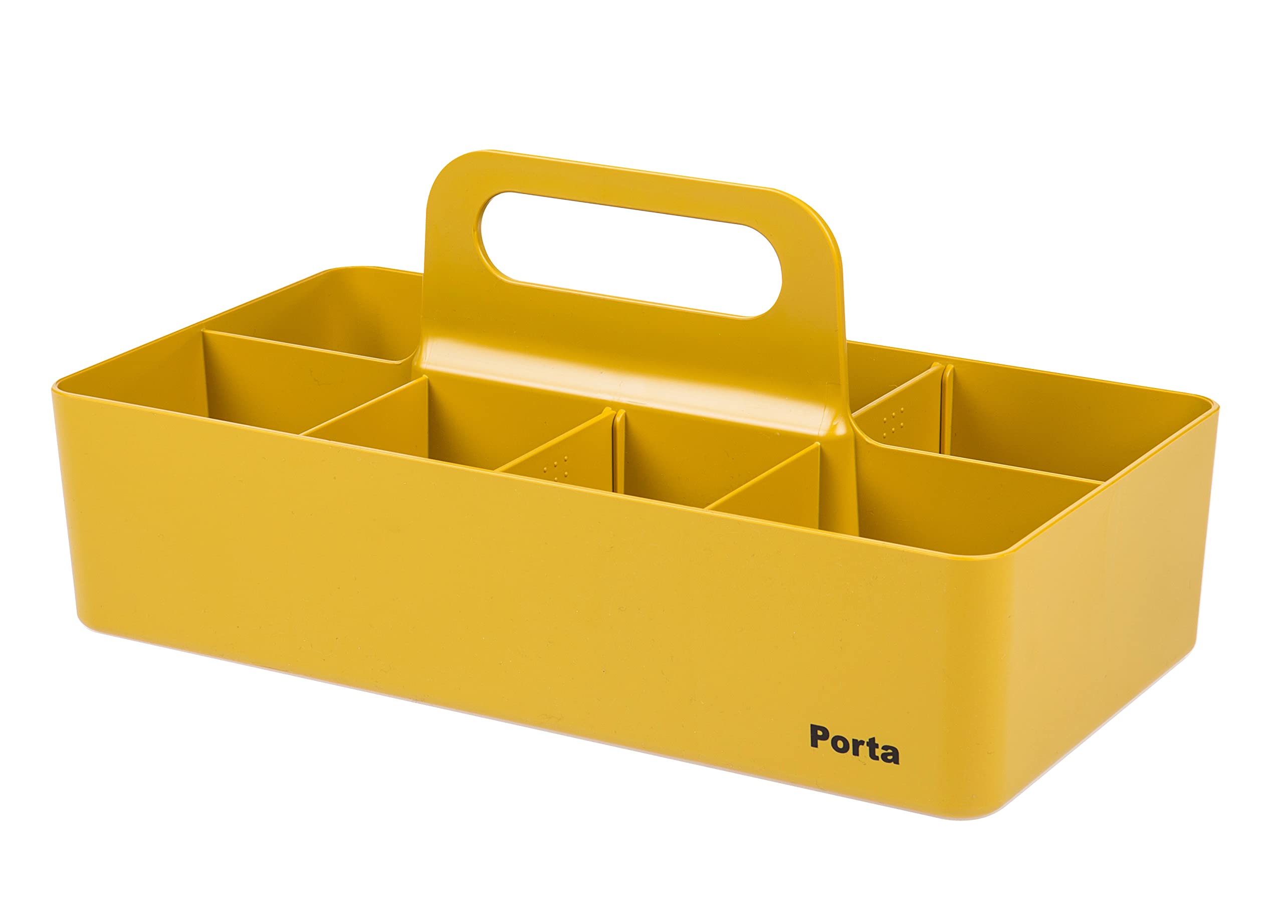 Litem MyRoom Porta Yellow Stackable Storage Unit 8 Compartments with Adjustable Dividers Ideal for Home Kitchen Bathroom Office Stationery