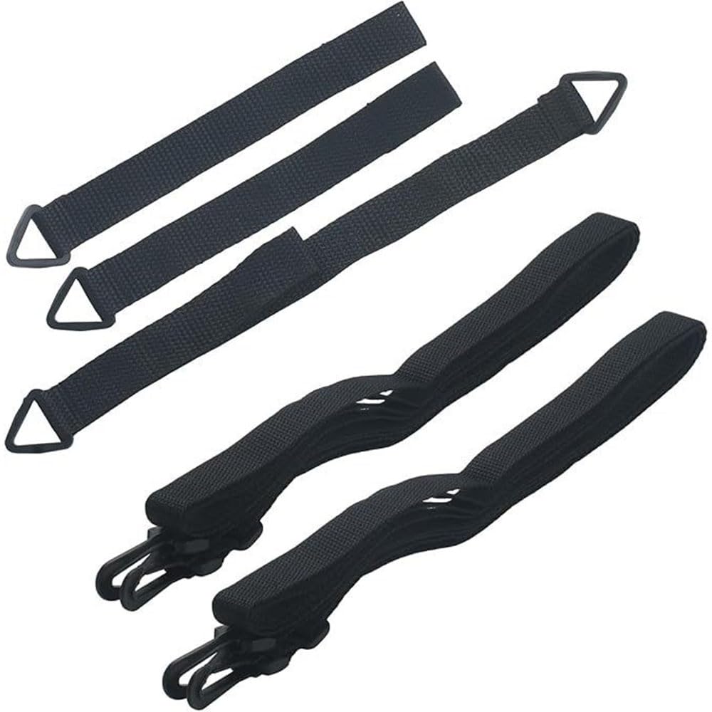 YKNIUFLY 5 Pezzi Cintura di Sicurezza per Ombrelloni, Cinghie Protezione Vento per Ombrellone, con Agganciare Resistente, Cinture Regolabili Universali per Terrazza, Giardino o Spiaggia - Nero