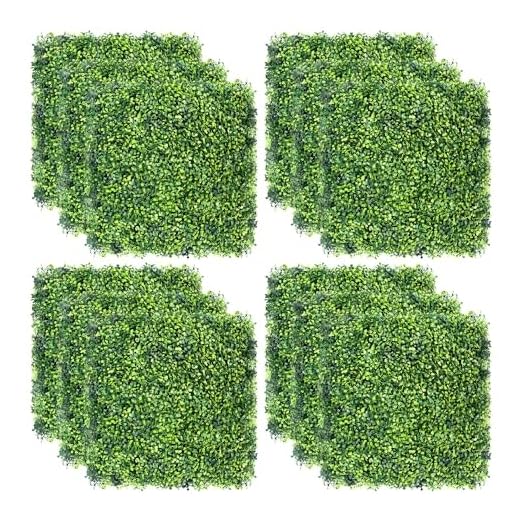 12PCS Artificial Boxwood Topiary Hedge Plant UV Protection Indoor Outdoor Privacy Fence Home Decor Backyard Garden Decoration Greenery Walls 20" X 20"