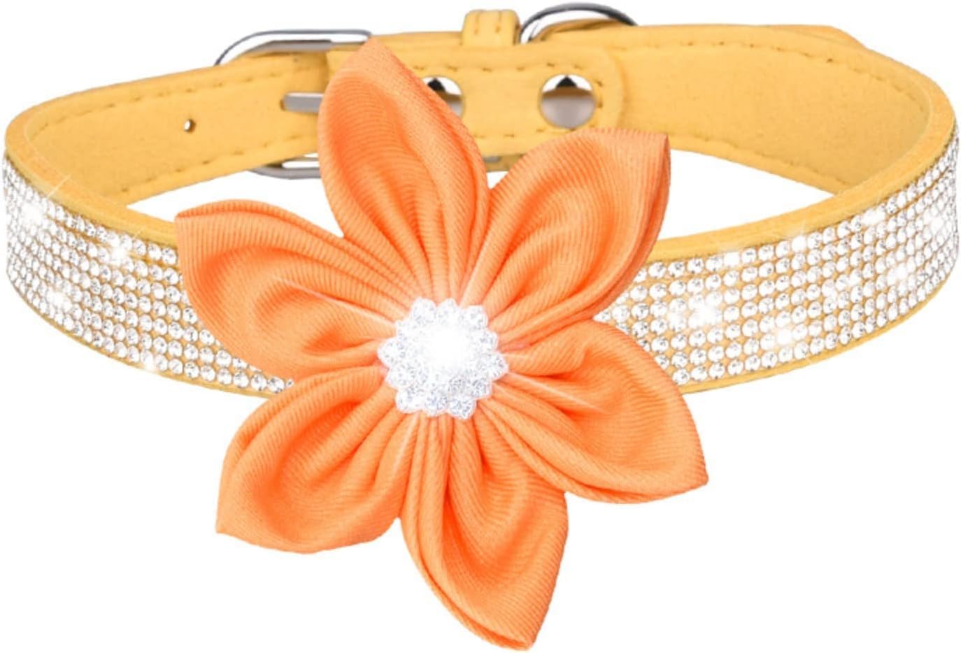 obroża dla zwierząt, Słodka dziewczyna Rhinestone obroża dla psa miękka kwiatowa szczeniaka odblaskowa spersonalizowana małych średnich dużych psów zwierzęta domowe(Pink,Large)