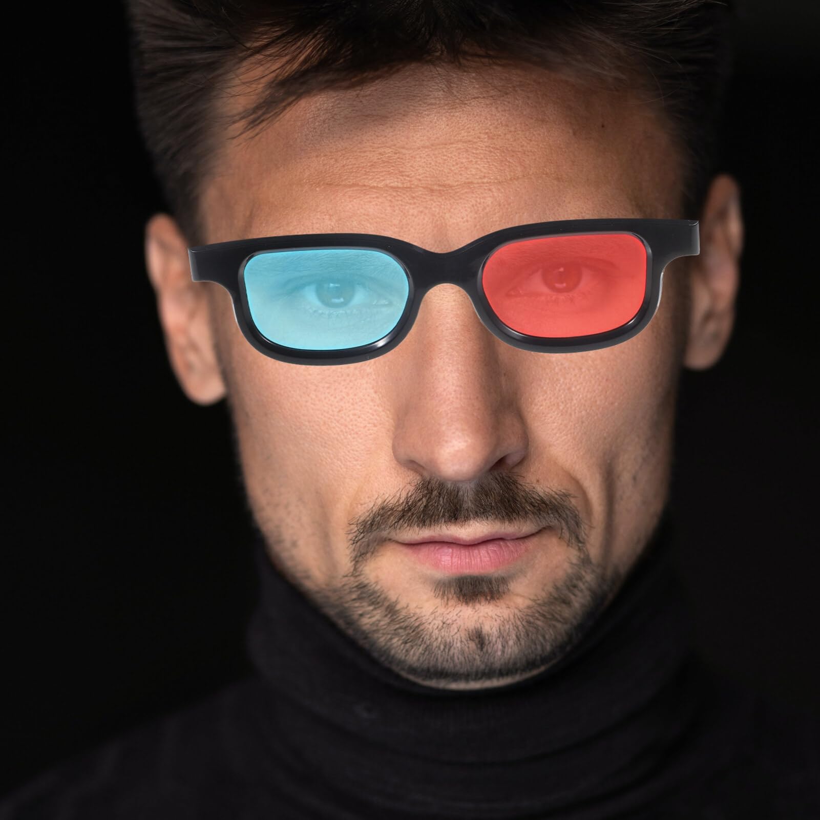 ARTIBETTER 4 Pcs 3D Moives Games Glasses 3D Red Blue Glasses Viewing Glasses for Cyan Anaglyph Style Home Theater 3D Moives Games TV