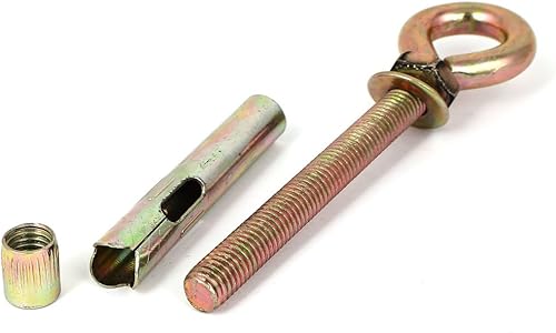 Miniatura 4 de uxcell Tornillos de expansión de ladrillo de hormigón de pared Pernos de gancho cerrados Manga de 0.472 in de diámetro 4 PC