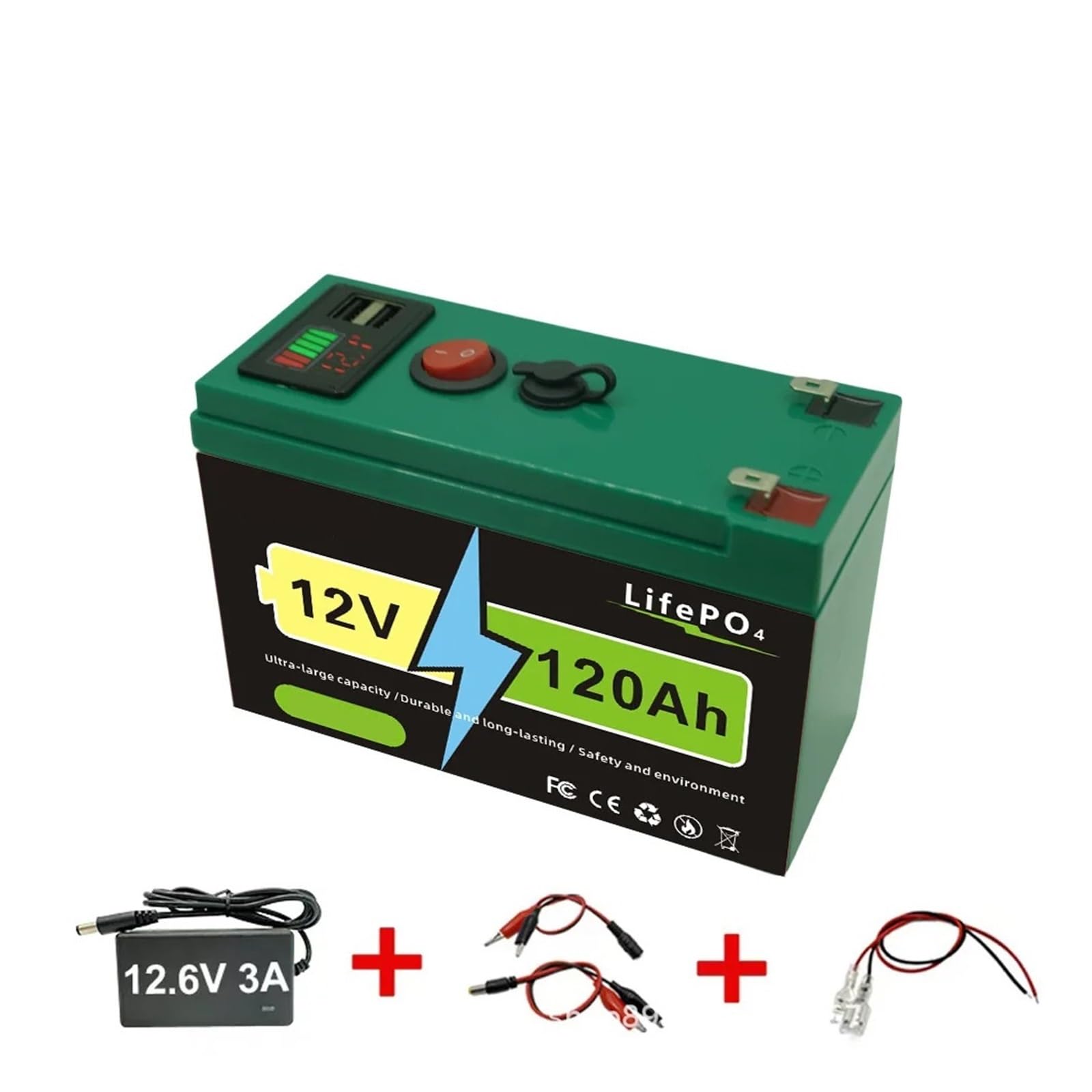 Batteria A Ciclo Profondo Lithium12VBatteria 150Ah LiFePO4 4000+ Cicli Profondi